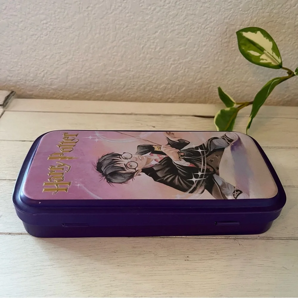 Vintage y2k 2000 Harry Potter Pencil Tin Case Trinket Box